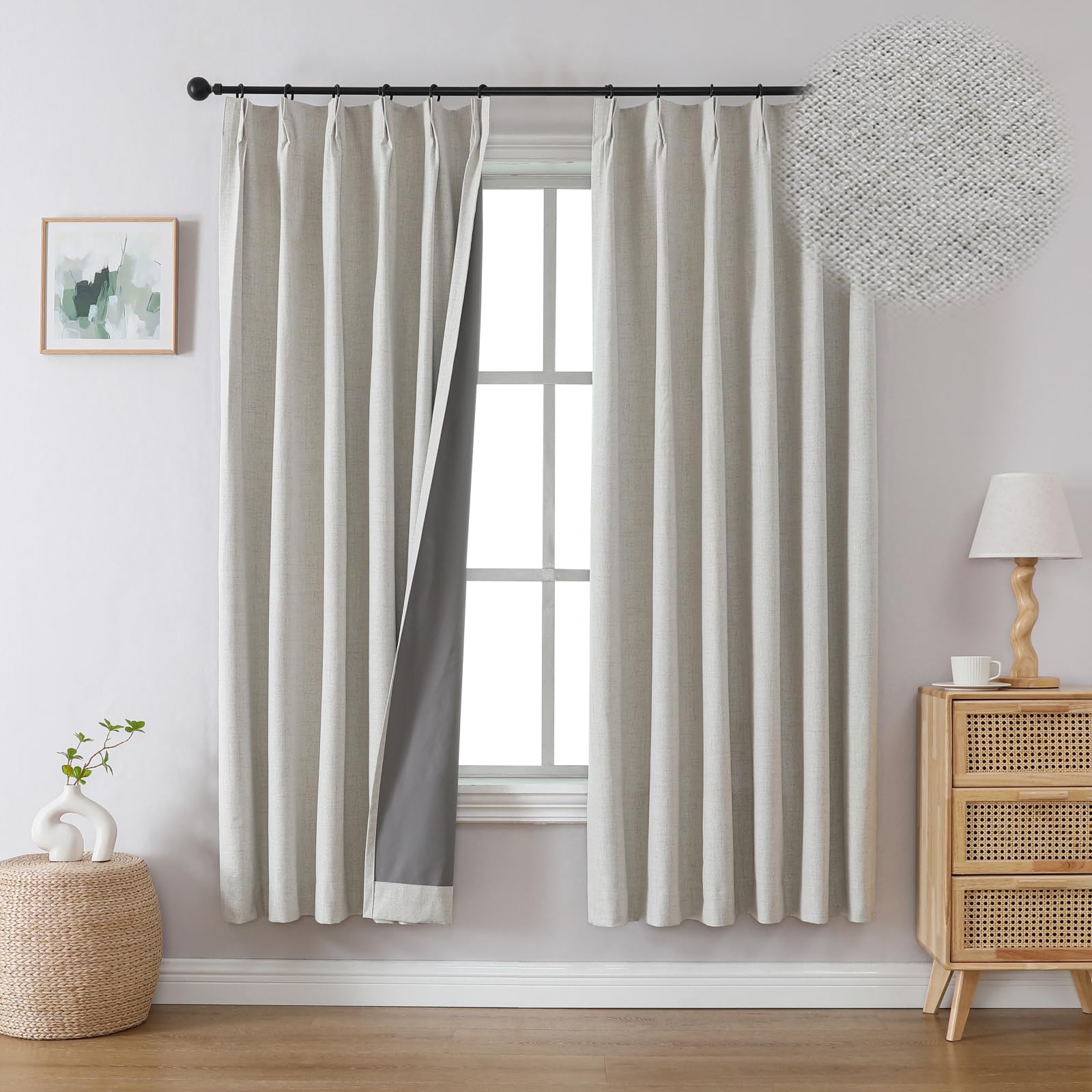 

Joydeco Первоклассный Блэкаут Свет Скандинавский Свет Ширина 100см х Длина Высококачественный Блэкаут Комплект Термальной Холодной Энергии Для Гостиной Память Формы Толстый УФ