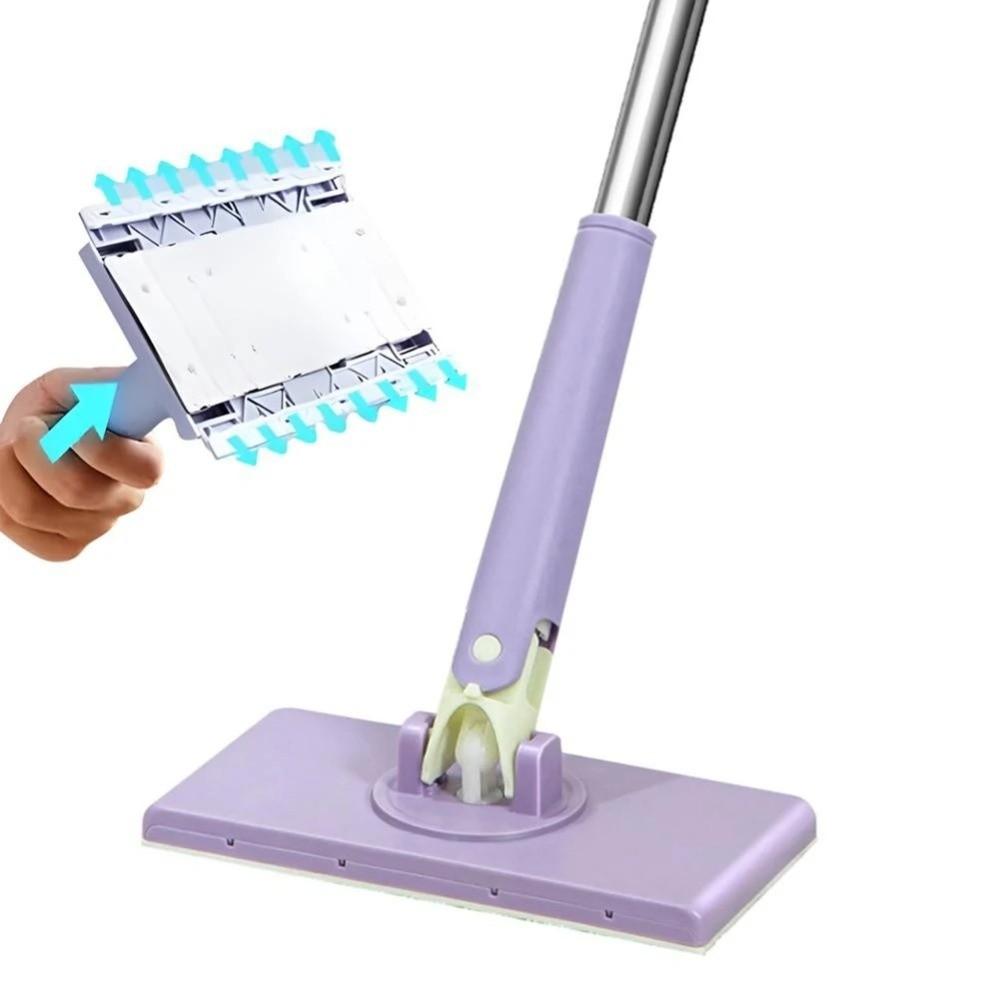Snap-Grip Clever Mini Mop Wet and Dry Use Convenient Automatic Cloth Changing No Wash Lazy Mops Home Cleaning Tools