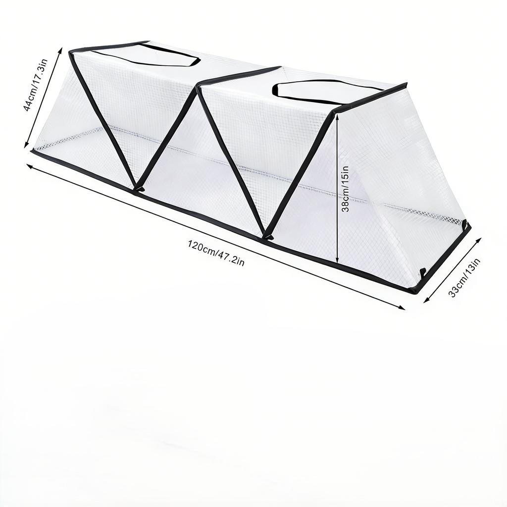 Foldable Plant Cover with Air Holes and Strong Frame for Garden Use Providing Frost Insulation and Pest Defense