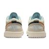Jordan Air Jordan 1 Slip Resistant And Breathable Low top Vintage Basketball Shoes Women's Beige Brown HQ3440-101(Team56-)