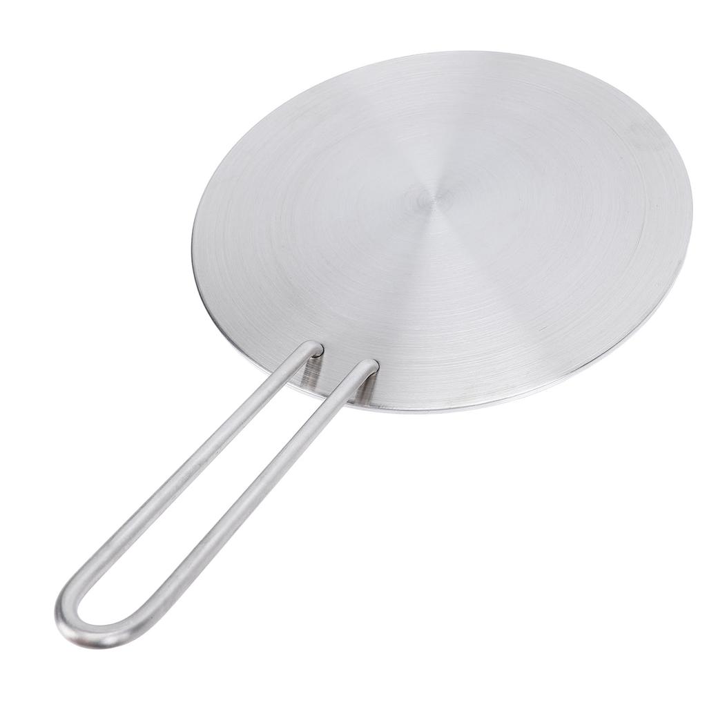 Stainless Steel Heat Diffuser Converter with Detachable Handle Round Induction Adapter Plate for Gas Stove Glass Cooktop