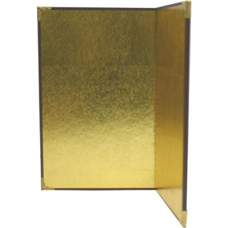 Miniature Gold Folding Screen, 2 Panels (medium), 205 X 260 Mm, Plain Gold, C512