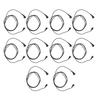 10pcs 2pin BW Hearing Aids Receiver Wire Heat Resistant Good Sound Transmission Effect Sound Amplifier Cord Black