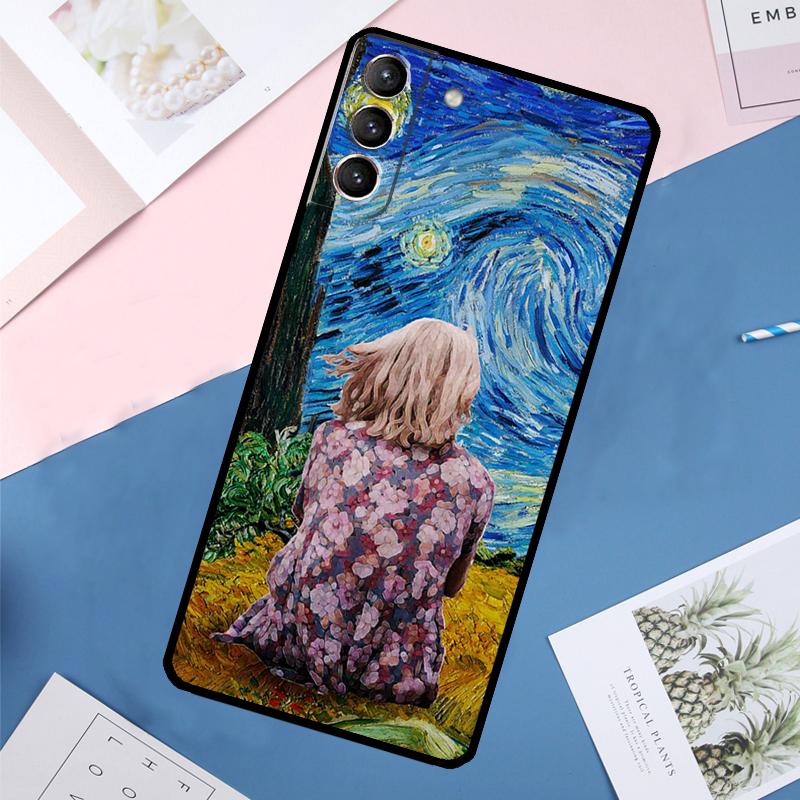 Paintings Starry Night Van Gogh Case For Samsung Galaxy S25 Ultra S21 S22 S23 S24 Ultra S9 S10 Plus S20 FE S25 FE Back Cover