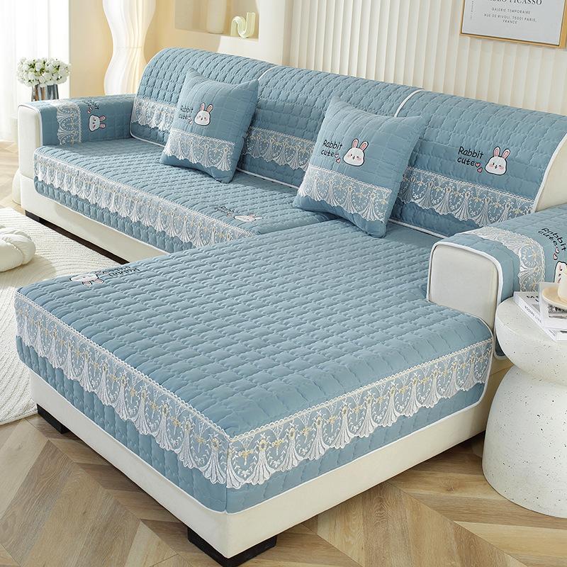 Embroidery Fabric Universal Non-Slip Thickened Sofa Cushion Simple Fashion Sofa Cover Back Towel  New