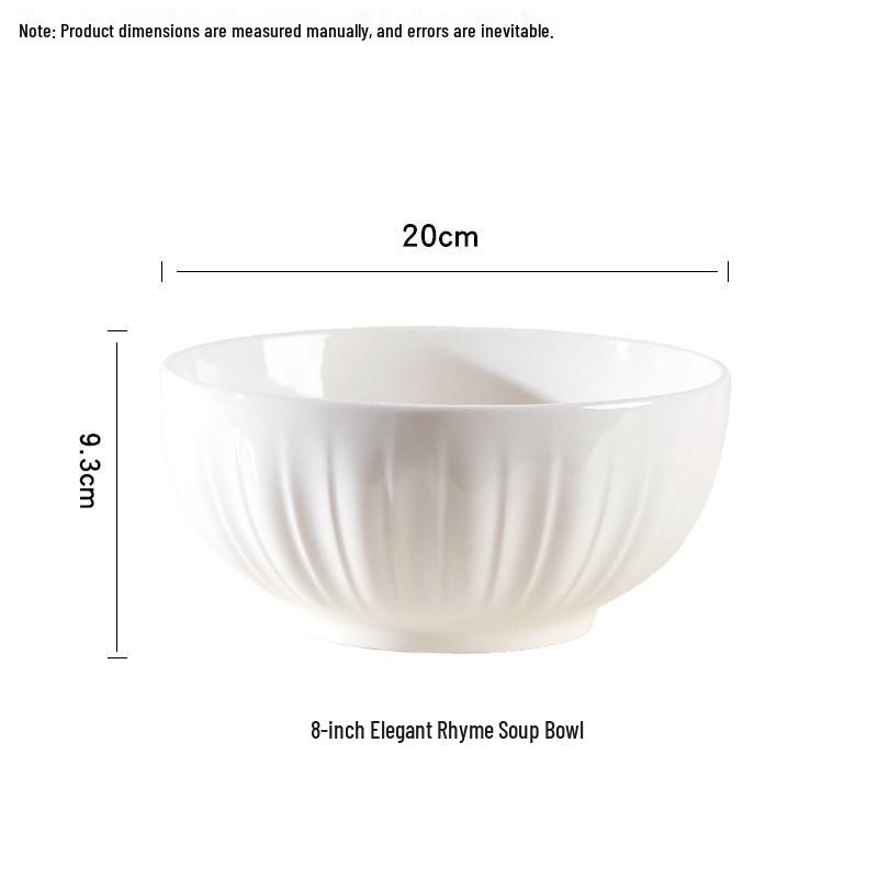 8" Ceramic Soup Bowl Set (2 pcs) - 2025 Modern Design with Underglaze Color