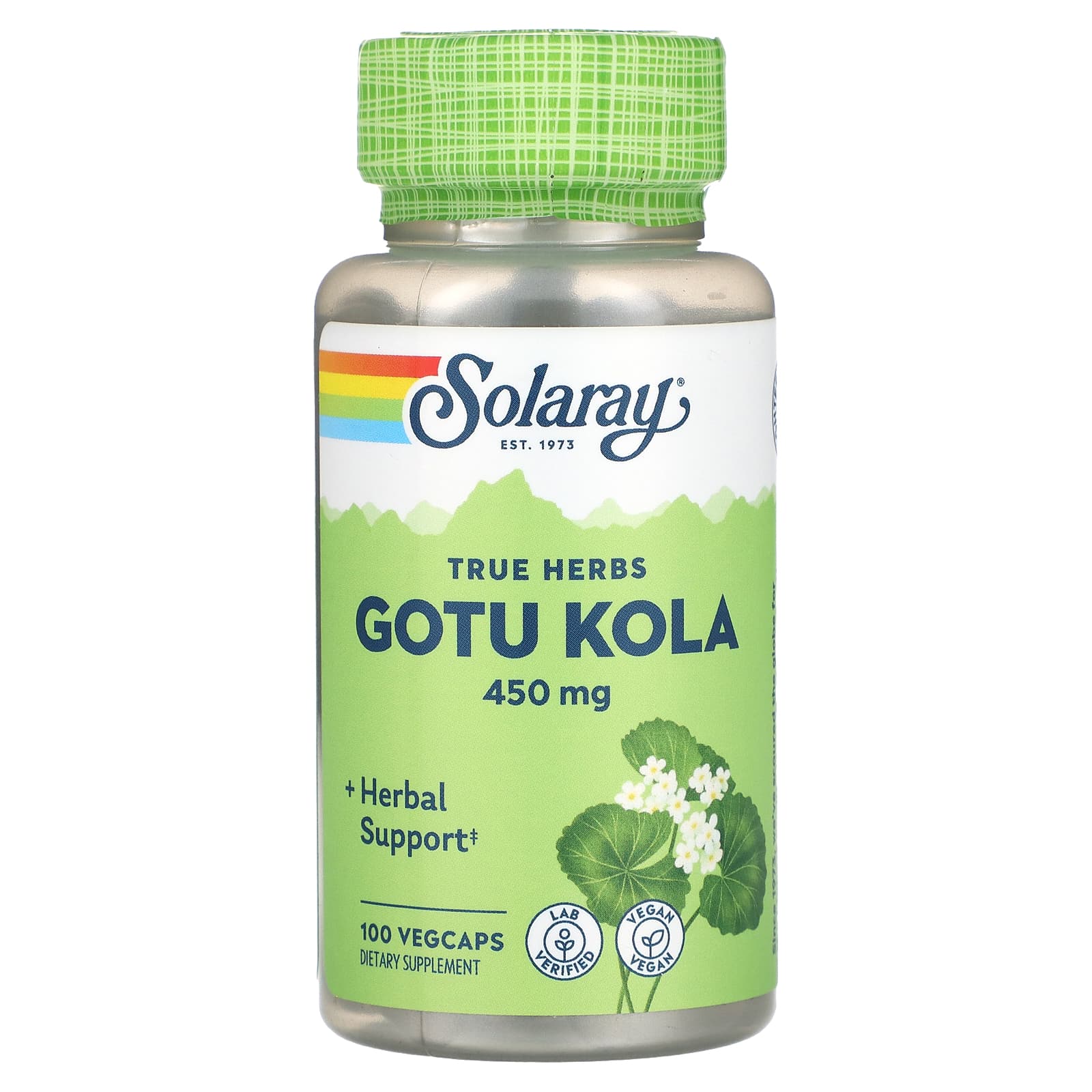 

True Herbs, Gotu Kola, 450Mg, 100 Veggie Caps