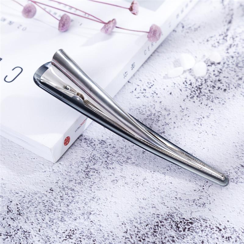 Hohe Qualität Große Größe 13cm Länge Neue Mode Entenschnabel Aufgerollte Haarspange Acetat und Metall Haarnadel Haarspange Haarschmuck