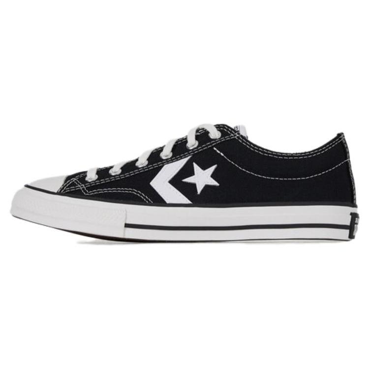 (GS) Converse Star Player 76 Foundational Canvas Black White Kids A05219C EU 36