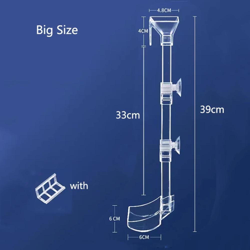 With Suction Cup Aquarium Fish Tank Feeder Tube Acrylic Shrimp Feeding Dish New Feeding Tool