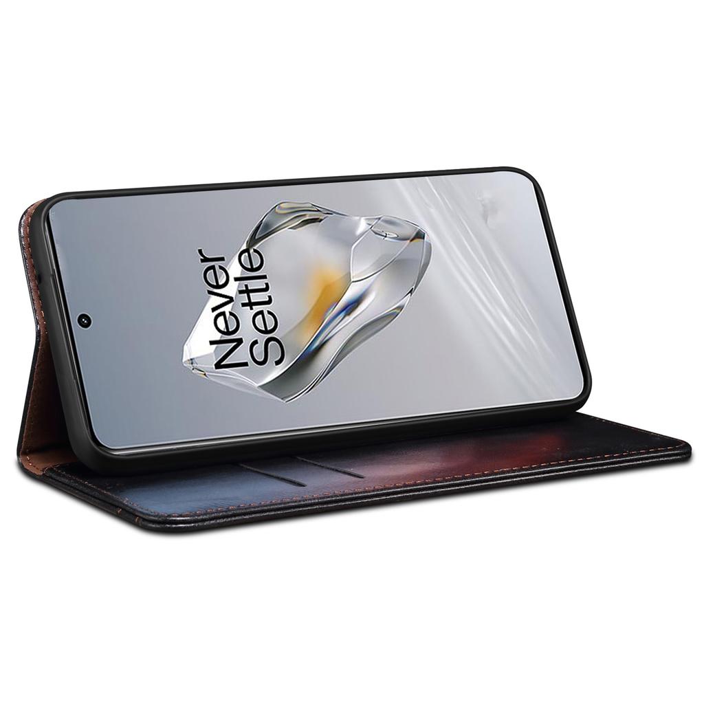 For OnePlus Ace 3 5G/12R 5G Case Waxy Crazy Horse Texture PU Leather Cover Phone Wallet