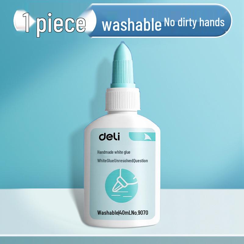 Deli Quick-Drying Washable White Glue for Kids Crafts, Woodworking, and Student DIY Projects, 500ml