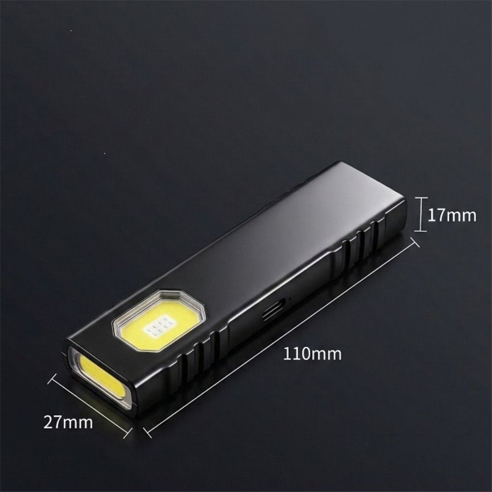 Mini COB Flashlight Pen Clip Design Work Light Portable Flat Light  Outdoor Lighting