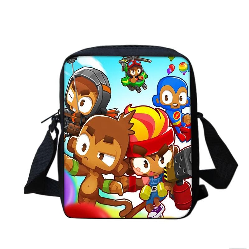 Bloons TD 6 shoulder bag, large capacity, compact, new trend, game printing, kindergarten, elementary school, boys and girls