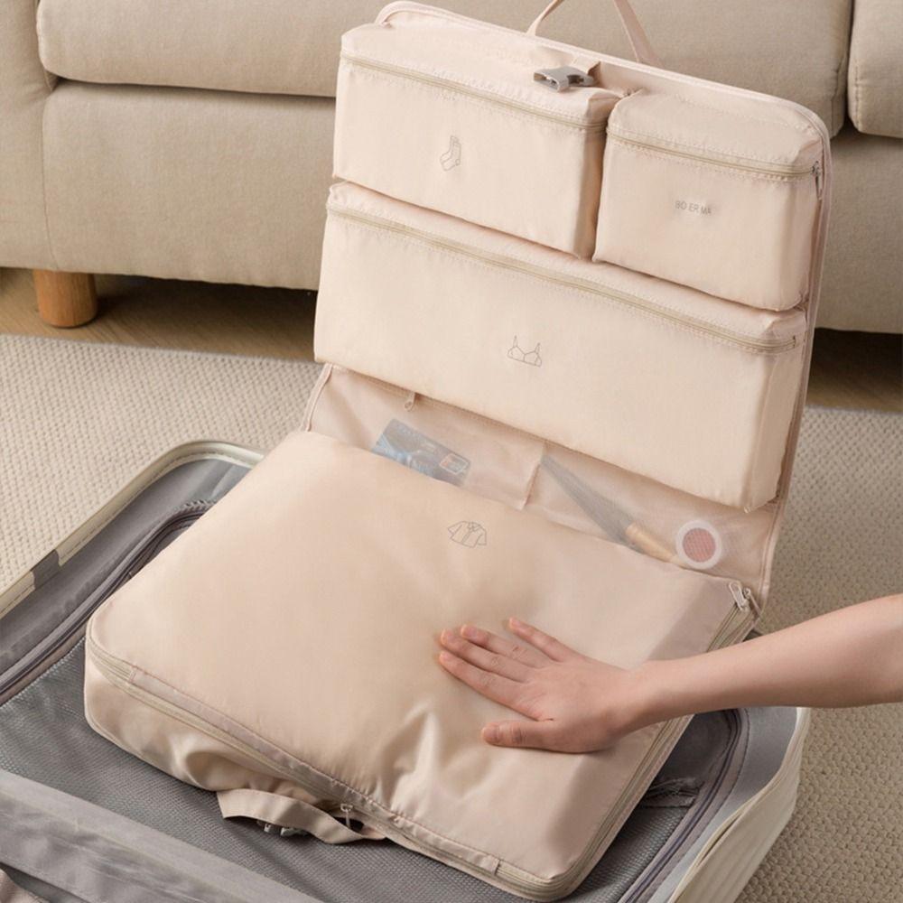 Hangable 6 In 1 Travel Storage Bag Underwear Socks Storage Bag  Daily Clothes Sorting