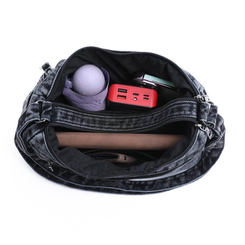 Denim Multi-Layer Small Square Bag Women's Shoulder Crossbody Bag