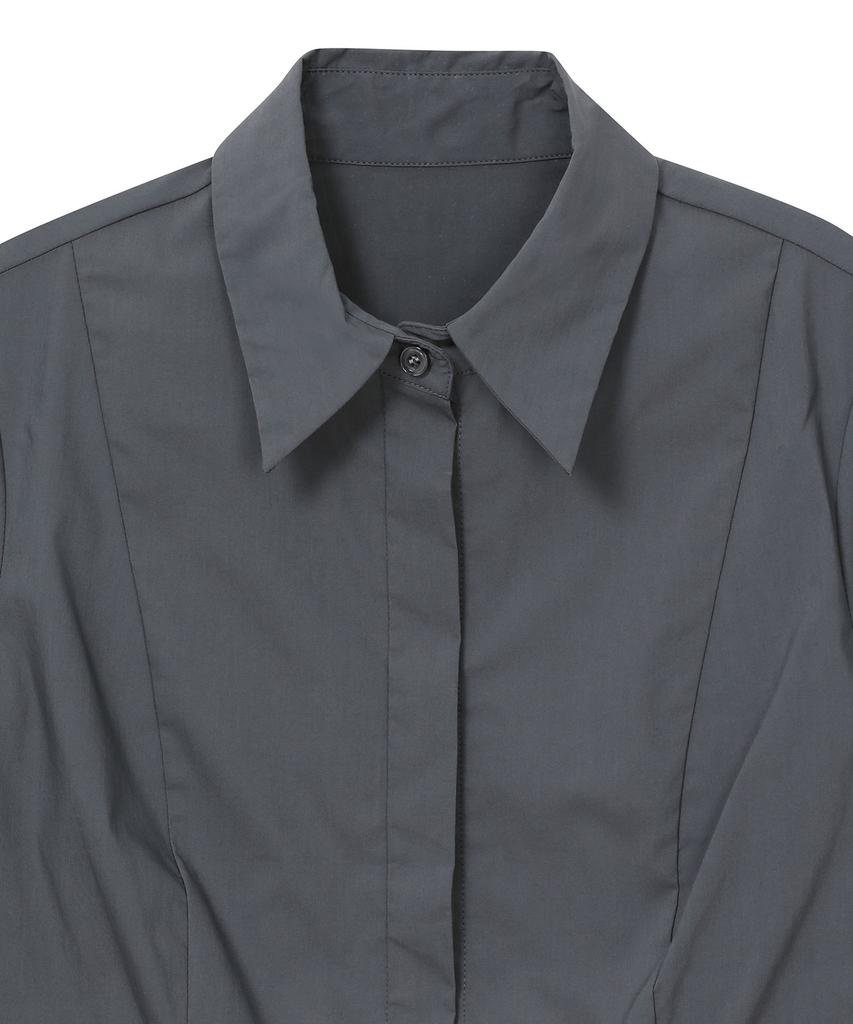 Hanahi Under Pocket Half Shirts Gray