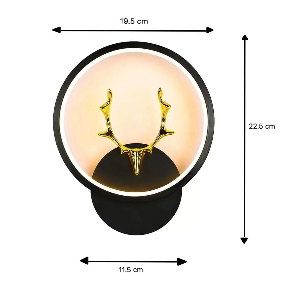 Abs Plastic Led 3 Color Home Decor Fancy Wall Indoor/Outdoor Decorative Lights -(Warm+Natural+Coolwhite) (1, Hiranhead-Round)