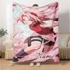Custom Name Dark Fantasy Warrior Party Blanket For Couch Bed Plush Cozy Fuzzy Blanket Super Soft Warm Blankets For Fall And Winter 0916303