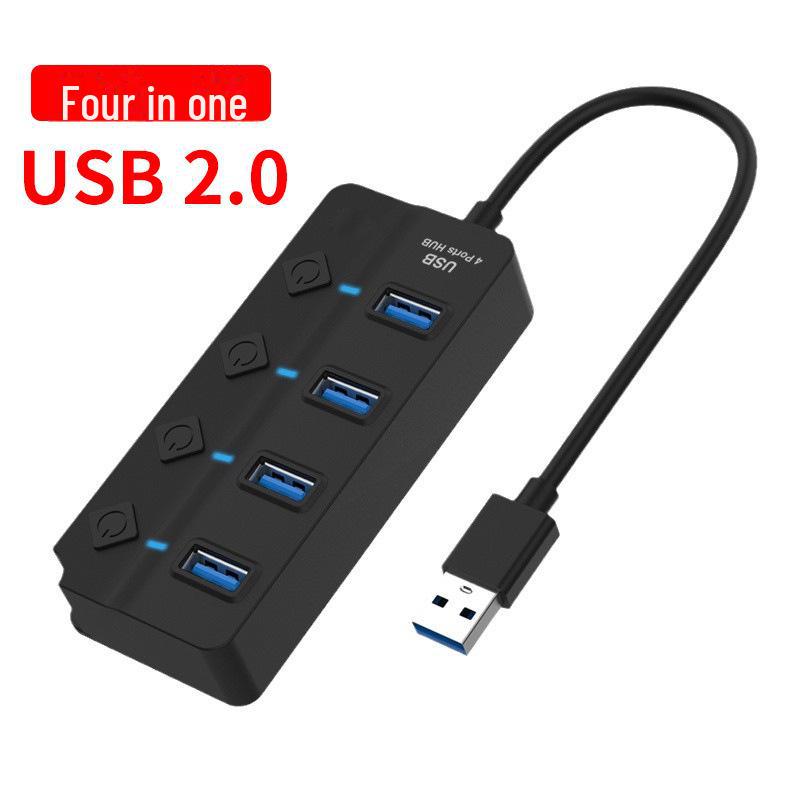 USB 3.0 Hub 4-Port Splitter zur Laptop-Erweiterung und zum Aufladen