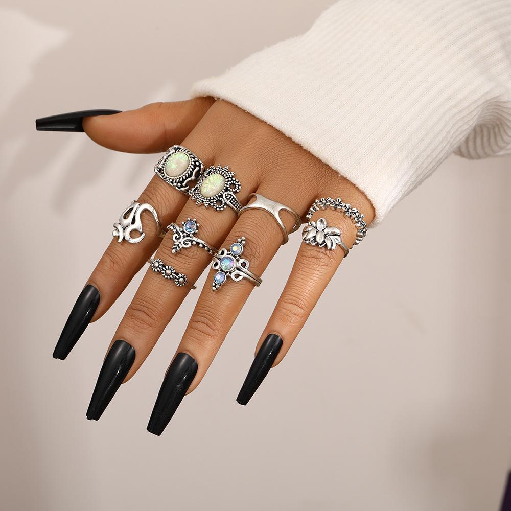 

Нерегулярный драгоценный камень, эстетический полый красный камень для девочек, женские полые жидкие винтажные ювелирные аксессуары