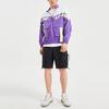 Li Ning Sports Fashion Series Color Block Half-Zip Loose Stand Collar Jacket Men Jacket White Purple AFDQ189-1