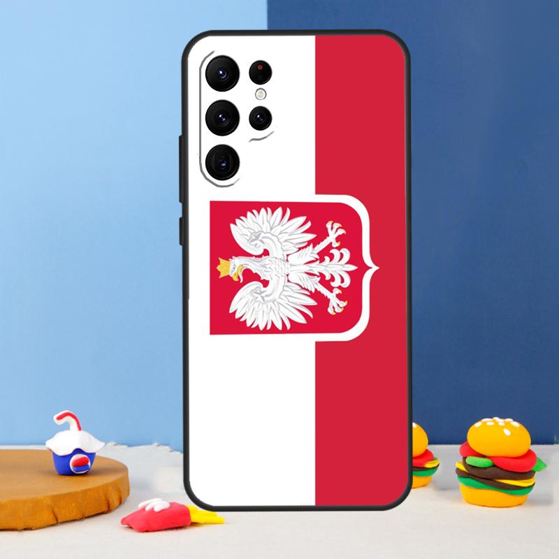 Poland Polish Flag Phone Case For Samsung Galaxy S24 S25 Ultra S9 S10 S20 S22 S21 S23 Plus S24 FE Cover Coque