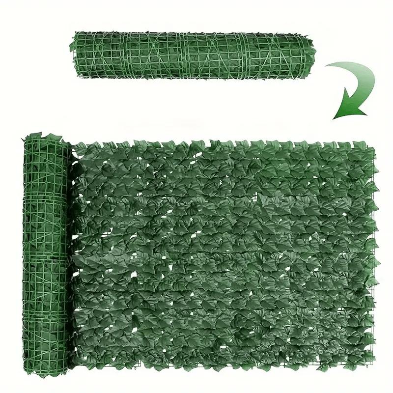 Artificial Green Fence Roll - 1pc, 300x100cm, for Outdoor Balcony & Garden Decor with Realistic Leaves, Ideal Christmas Tree Companion & Holiday Gift