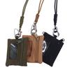 Solid Color Hanging Neck Wallet Multifunctional Small Storage Bag  Zipper Bag
