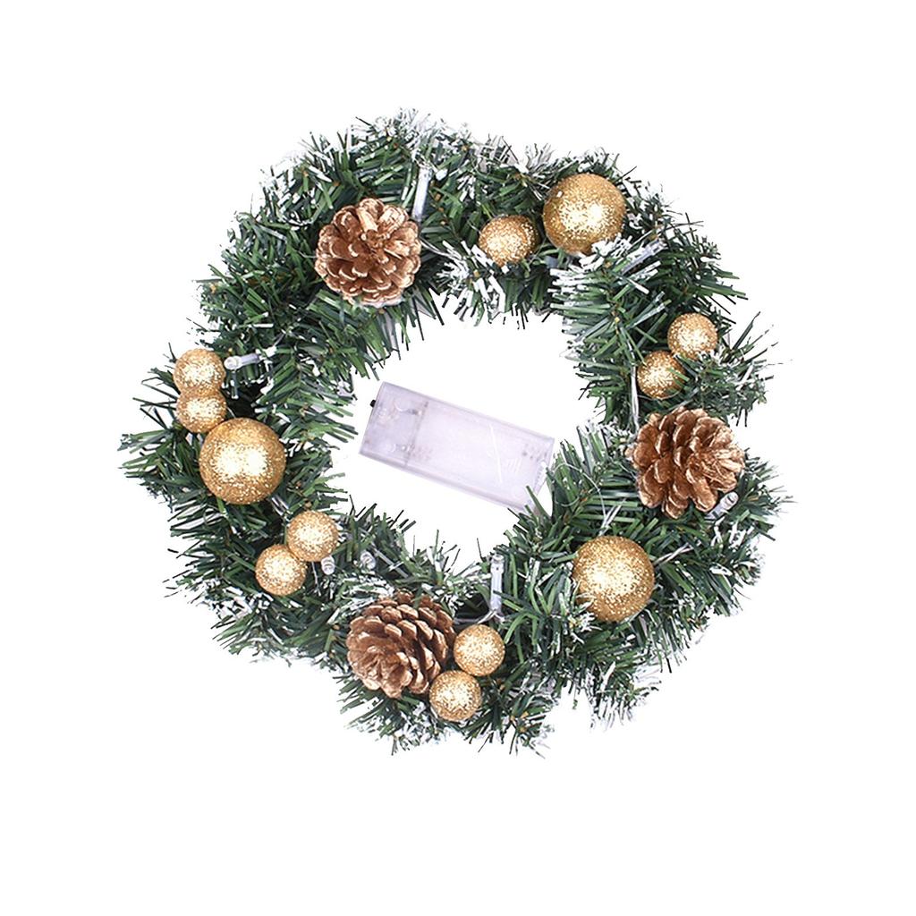 Christmas Wreath Berry Wreath Handmade Flower Front Door Antique Wreath Flocking Mixed Decorations Christmas Decorations