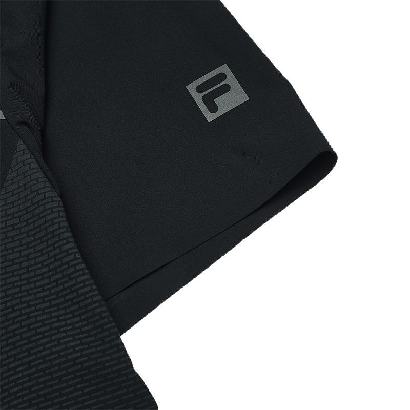 FILA Versatile Solid Color Sports Quick-Dry Breathable Sun Protection T-Shirt Men T-Shirts Deep-Black A11M421132FBK