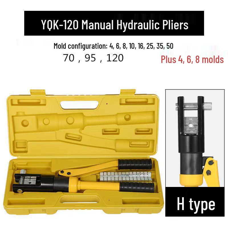 Manual Hydraulic Wire Crimper for Copper/Aluminum Terminals (YQK Series)