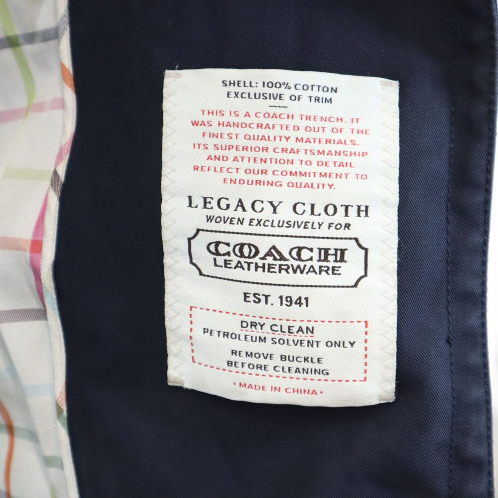 Coach Trench Coat 2 Navy Women Used