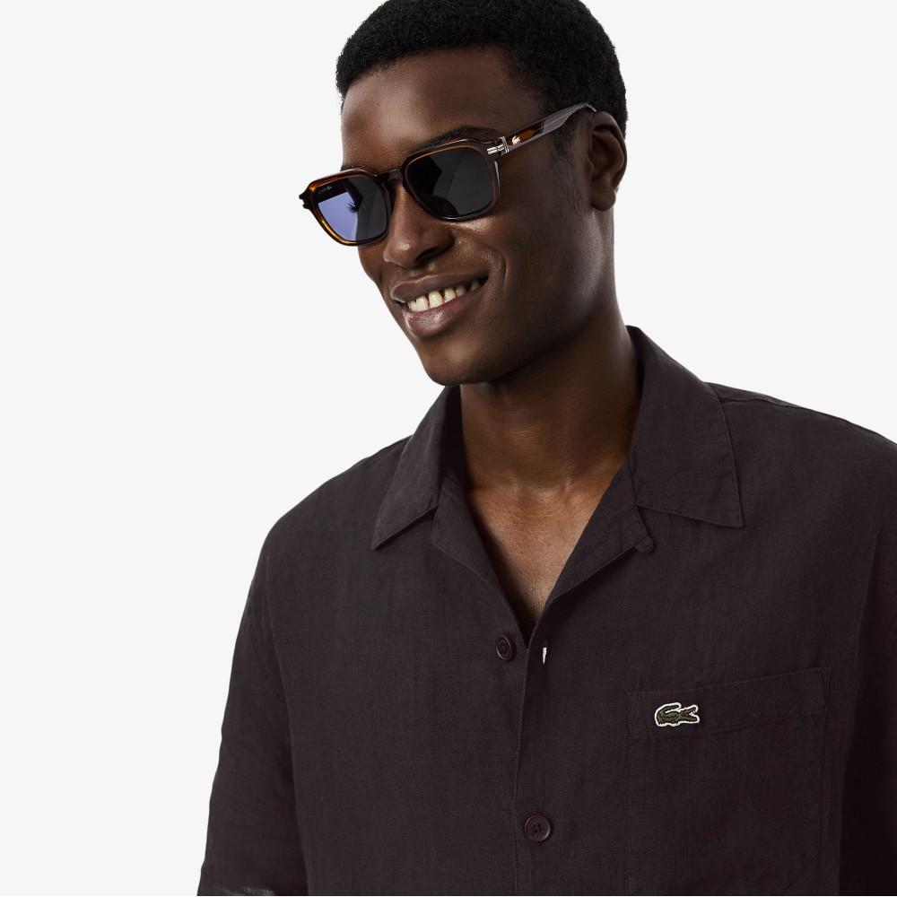 [Lacoste] Men's Hawaiian Collar Linen Short Sleeve Shirt CH2339-56G3LA