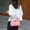 Trendy women's bags factory direct sales first layer sheepskin pure hand-woven bag portable crossbody versatile pillow bag
