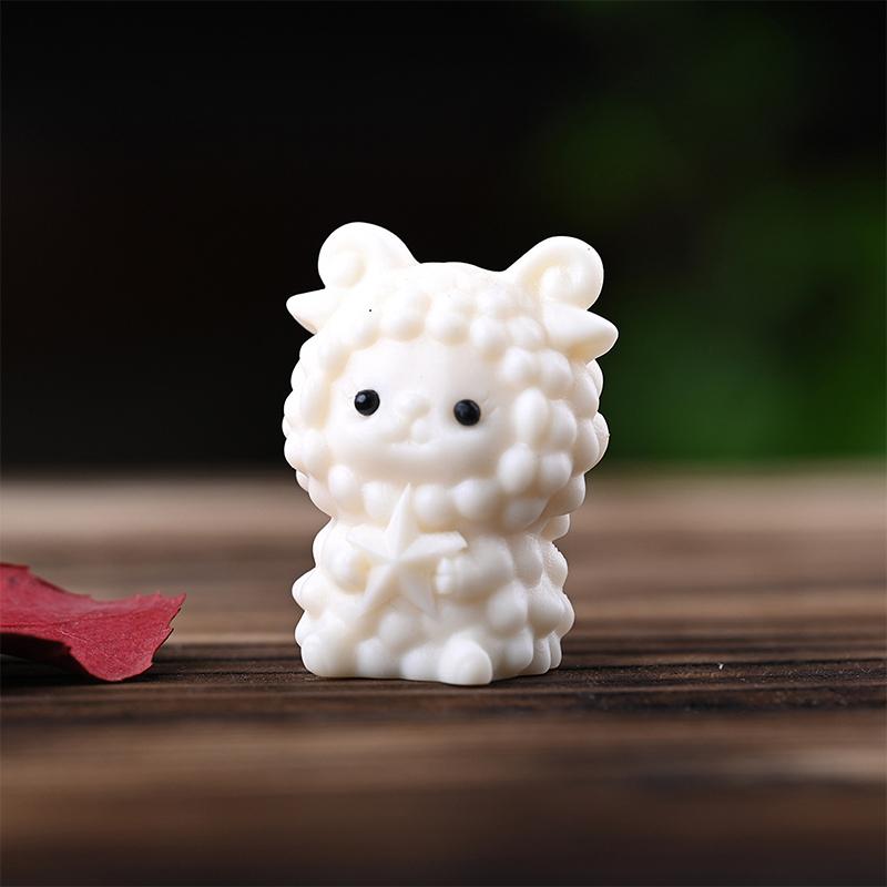 Cute Handmade Ivory Nut Goat Ornament 2027 New Year Zodiac Sheep Statue Figurine Perfect For Home Decor And As A Gift