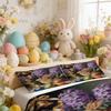 Bedding Pillowcase Quilt Cover 3-Piece Spring Bunny With Colored Easter Egg Pattern