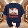 T-Shirt Lustige Katze Grafik-T-Shirt Niedliche Katzenliebhaber Baumwoll-T-Shirt Lässige Lustige T-Shirts Unisex Übergroßes T-Shirt Tee