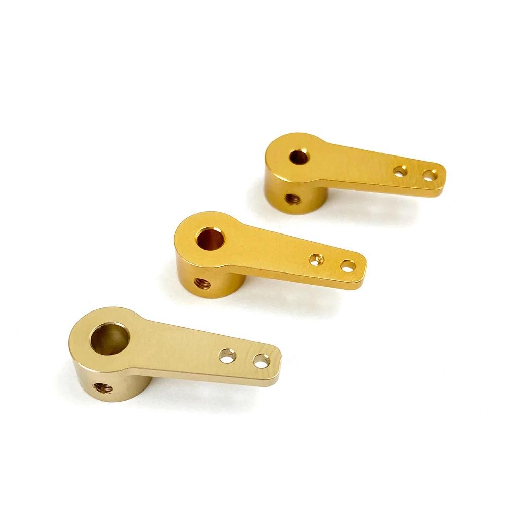 Single SteeringArm Tiller 1 Pc 3.1/4.1/5.1MM Aluminum Alloy Arms Boat Car For RC Model Gold Parts Screw Brand New