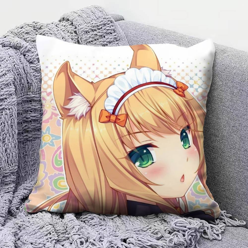 Nekopara Anime Girl Game  Home Sofa Cushion Covers and Aecorative Custom Pillow Covers
