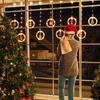Christmas Ring Curtain Light Leather Thread Creative Pendant LED Light String Holiday Bedroom Atmosphere Christmas Curtain Light