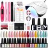 PHOENIXY Nail Art Set 10 Colors Gel Polish with UV Gel Dryer Lamp Nail Extension Gel Nail Drill Machine Manicure Tools For Nail Gel Design