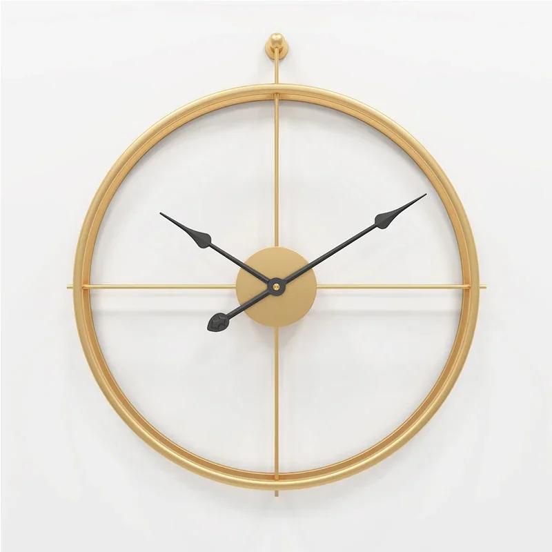 Nordic Simple Iron Silent Wall Clocks Modern Design For Home Office Decor Hanging Watch Modern Luxury Art Wall Watch ClockW1T5J5