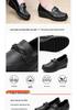 2026 Spring/Autumn Wedge Shoes for Middle-Aged Women - Casual Black Leather Mother's Footwear
