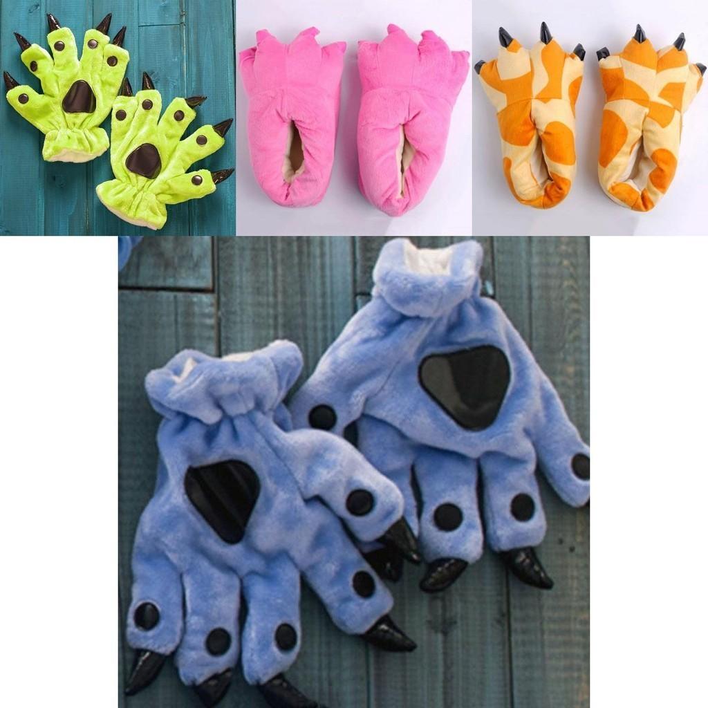Gemütliche Dinosaurier Cosplay Kostüm Hausschuhe Mit Weichen Plüschpfoten Schuhen Für Winterliche Wärme