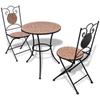 Day and Night - Day and Night 3-piece Garden Table and Chairs Set with Terracotta Mosaic