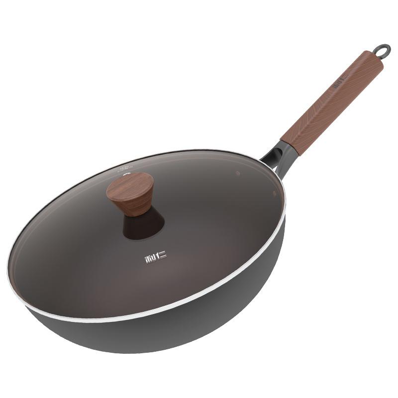 Liren Frying Pan, Refined Iron Pan, Healthy Frying Pan, Gas Stove, Induction Cooker, Non Stick Pan, Universal Pan