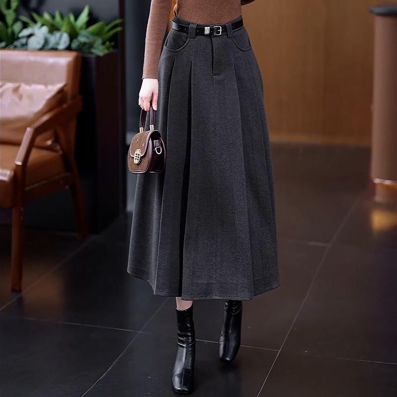 

High-Waisted Pleated A-Line Skirt for Women – 2025 Autumn/Winter Collection M (95-105 jin recommended)