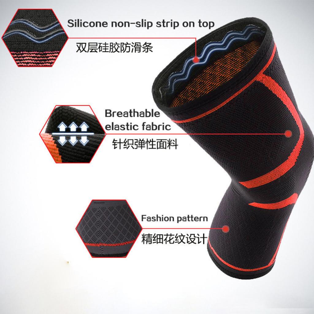 2 Pack Nylon Sports Knee Brace for Men Women Breathable Thin - for Running Cycling Fitness Outdoor