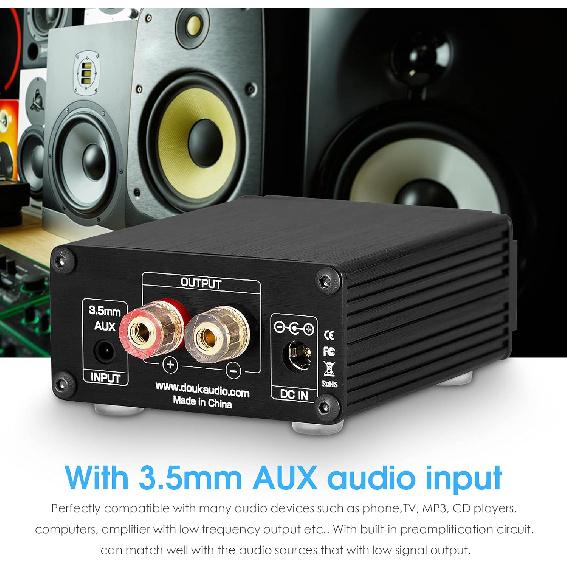 Nobsound 100W Subwoofer Digital Power Amplifier Audio Mini Amp (Black)